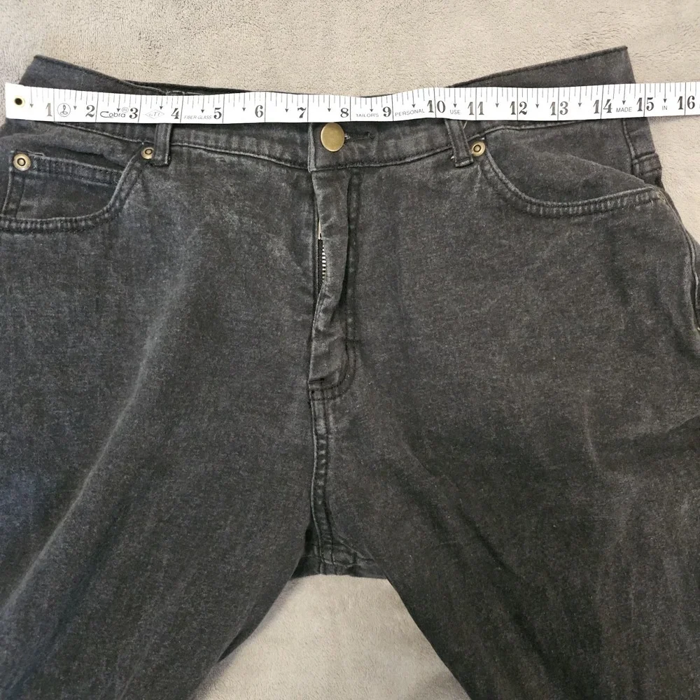 Vintage‎ Y2K Grunge Black Flared Women's Jeans 12 Retro Wide Leg Denim